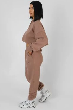 Embroidered 90'S Joggers Frappe -LoafLuxe Shop 18.02 643