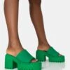 Sabeena Green Chunky Mule Round Toe Mid Heel Sandals -LoafLuxe Shop 1 0a99dd33 c64f 4f8b a0fb d7a48fcc19eb