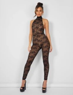 Second Skin Lace High Neck Jumpsuit Black 16 Second Skin Lace High Neck Jumpsuit Black -LoafLuxe Shop 1 7de4f8c1 cce6 4cc7 b50b 0f8620805170