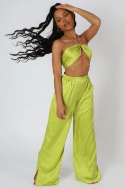 Wide Leg Satin Trousers Lime -LoafLuxe Shop 20.04 027 6bd882ea 1091 4020 877a b84505a0d2bf