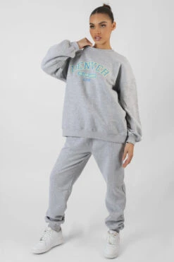 Oversized Fit Denver Print Seam Detail Joggers Grey -LoafLuxe Shop 24.11 485 56dbc4f7 ecba 4088 9fd4 d82419afd037