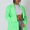 Oversized Masculine Blazer Jacket Green -LoafLuxe Shop 27.04 035
