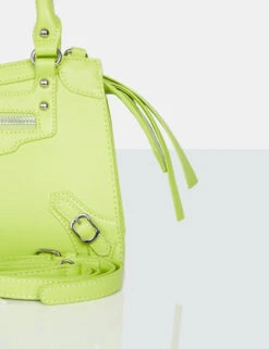 The Haven Lime Grain Pu Mini Tote Bag -LoafLuxe Shop 29 9 22 publicdesire2145