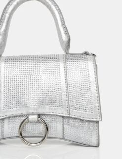 The Raina Silver Diamante Mini Handbag -LoafLuxe Shop 2 0426c719 2231 4f39 82a5 b555be7b0d87