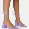 Casey Lilac Strappy Lace Up Square Toe Low Block Heel Sandals -LoafLuxe Shop 2 47dca471 ecd0 42bc 9060 02de441d0e05