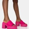 Sabeena Pink Chunky Mule Round Toe Mid Heel Sandals -LoafLuxe Shop 2 51410fdb a2ad 4b2b bb0e 130df6d079d7