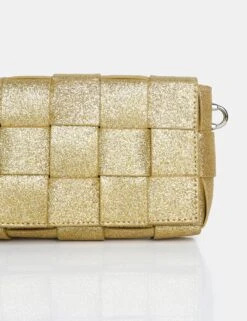 The Mayan Champagne Glitter Weave Gold Chain Detail Shoulder Bag -LoafLuxe Shop 2 6f14370a 8f13 4d1d 9f7f 4ab3e5c4eae6