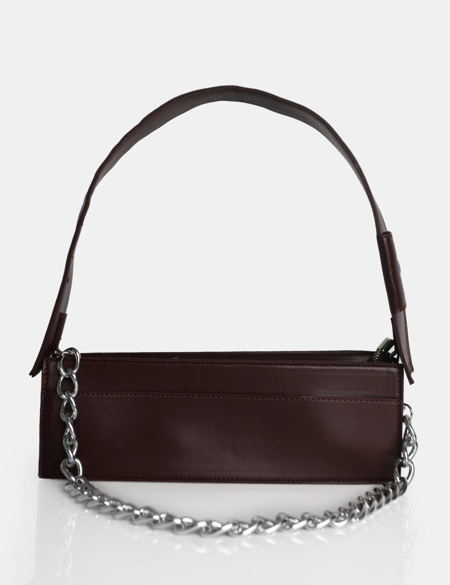 The Koa Chocolate Long Chain Detail Shoulder Bag 3 The Koa Chocolate Long Chain Detail Shoulder Bag