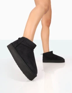 Shorty Black Faux Suede Ultra Mini Chunky Ankle Boot 7 Shorty Black Faux Suede Ultra Mini Chunky Ankle Boot -LoafLuxe Shop 2 dfd95279 a5c7 43c1 ad3f aba95ce8f48b