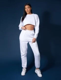 Oversized Cropped Sweat Oatmeal Marl