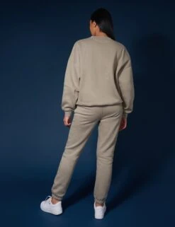 Be Your Own Muse Embroidered Sweatshirt Khaki -LoafLuxe Shop 33333465