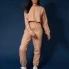 Kaiia Fluffy 90S Joggers Camel -LoafLuxe Shop 33333584