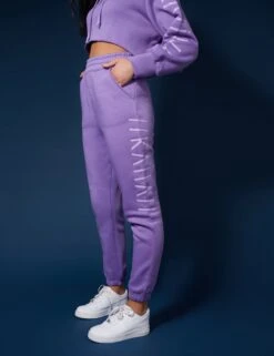 Kaiia Slogan 90'S Joggers Violet -LoafLuxe Shop 33333654