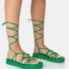 Babygirl Green Flatform Lace Up Sandals -LoafLuxe Shop 3 20eb7971 b437 4ac2 a9c6 000b8eaee61c