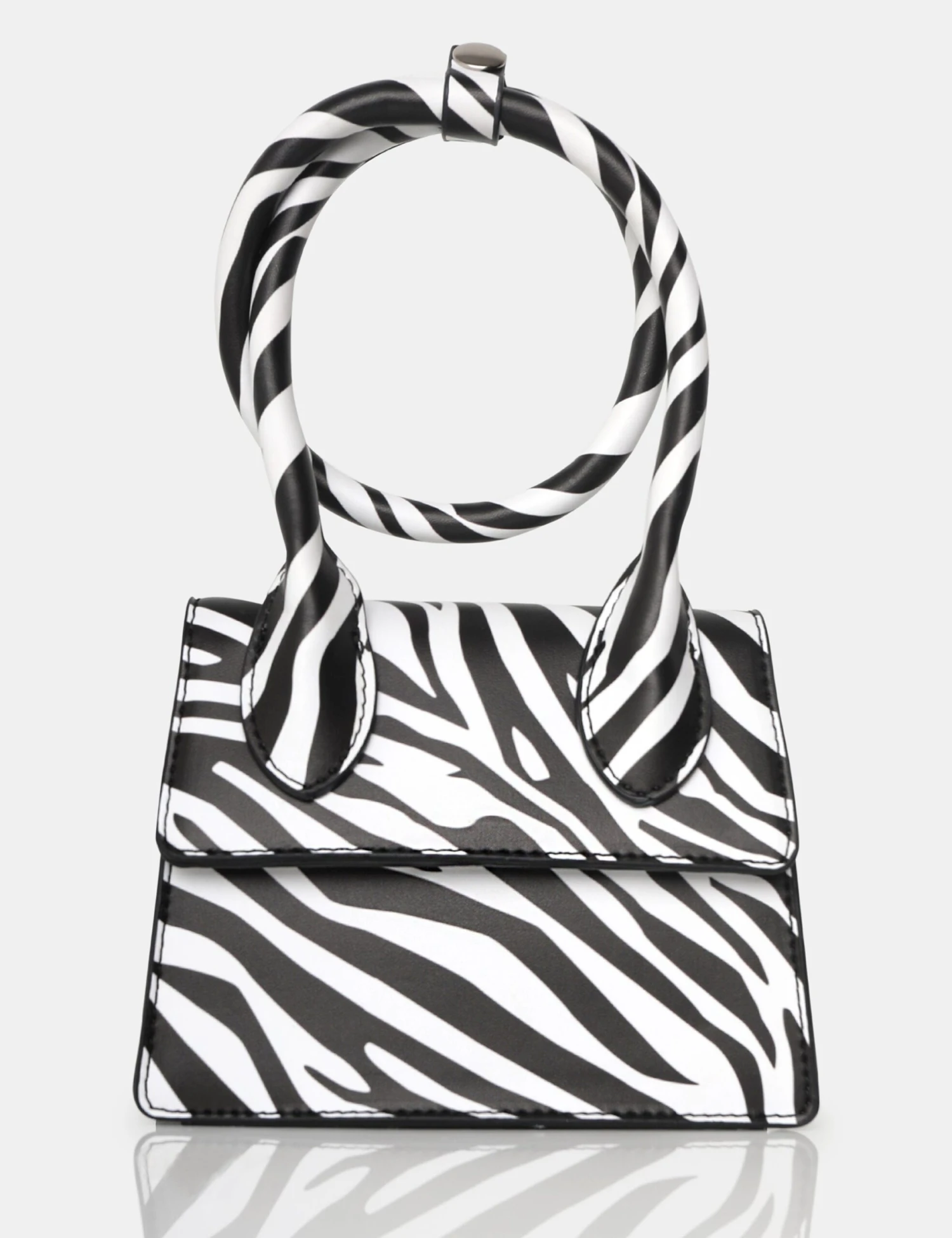 The Milan Zebra Print Monochrome Pu Crossbody Mini Bag 3 The Milan Zebra Print Monochrome Pu Crossbody Mini Bag