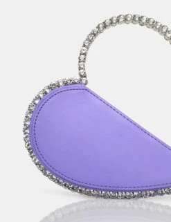 The Zee Lilac Diamante Love Heart Grab Bag -LoafLuxe Shop 4 20b55d66 618c 4664 86ba fdd183d9a862