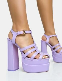 Denver Lilac Woven Double Platform Sandal Heels -LoafLuxe Shop 4 3e81afb0 5589 417f 9980 8bae3d678054