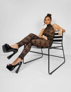 Second Skin Lace High Neck Jumpsuit Black 15 Second Skin Lace High Neck Jumpsuit Black -LoafLuxe Shop 4 6e38e1bb c66c 4927 92e5 c97317f9628d