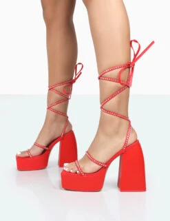 Helena Red Grain Pu Sparkly Diamante Chunky Square Toe Platform Heel Block Heels 8 Helena Red Grain Pu Sparkly Diamante Chunky Square Toe Platform Heel Block Heels -LoafLuxe Shop 771A0122