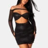 Glitter Mesh Cutaway Mini Dress Black -LoafLuxe Shop 771A0378 b1b7595f a2fa 4018 b0cf c877adf51e1e