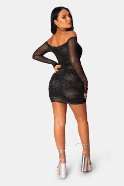 Glitter Mesh Cutaway Mini Dress Black -LoafLuxe Shop 771A0386 d99d0ef2 b73c 4e79 8c63 41620ca5ce6c