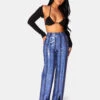 Snake Print Pu Wide Leg Trousers Blue -LoafLuxe Shop 771A0503 7362f91d 0b70 410f 9ad7 f5c31f6f761f
