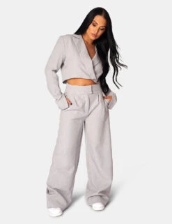 Tailored Premium Boxy Cropped Blazer Grey -LoafLuxe Shop 771A0782 9aa190d1 ea29 4fe2 bc08 b3ea2d392db6