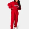 Oversized Columbia Embroidered Slogan 90S Joggers Red -LoafLuxe Shop 771A0808 bfb675fa f36d 4db7 a1b1 d34efebb914a