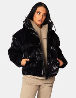 High Shine Holographic Oversized Puffer Black -LoafLuxe Shop 771A0924 381b6add 0fe8 4b78 8cea c399c168a8c9