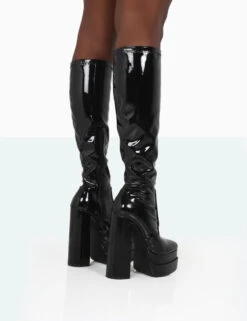 Passive Black Patent Square Toe Platform Block High Heel Over The Knee Boots -LoafLuxe Shop 771A0979 99aaa682 269c 45eb a8ad 2e2fa7bc6883