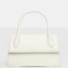 The Hailey White PU One Handle Mini Bag -LoafLuxe Shop 771A1434