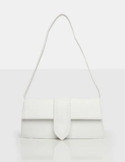 The Mani White Pu Shoulder Bag