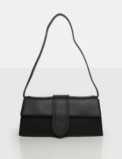 The Mani Black Pu Shoulder Bag