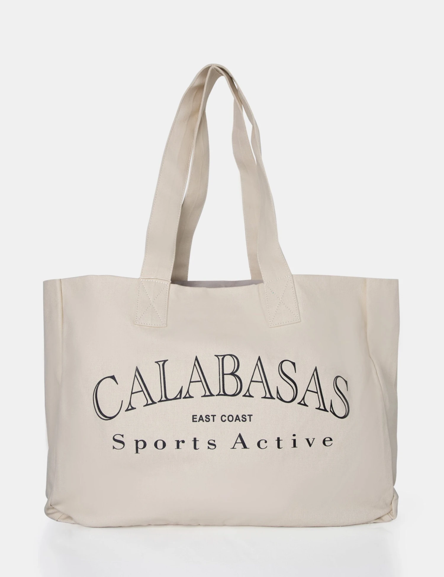 The Calabasas Oversized Off White Canvas Tote Bag 3 The Calabasas Oversized Off White Canvas Tote Bag
