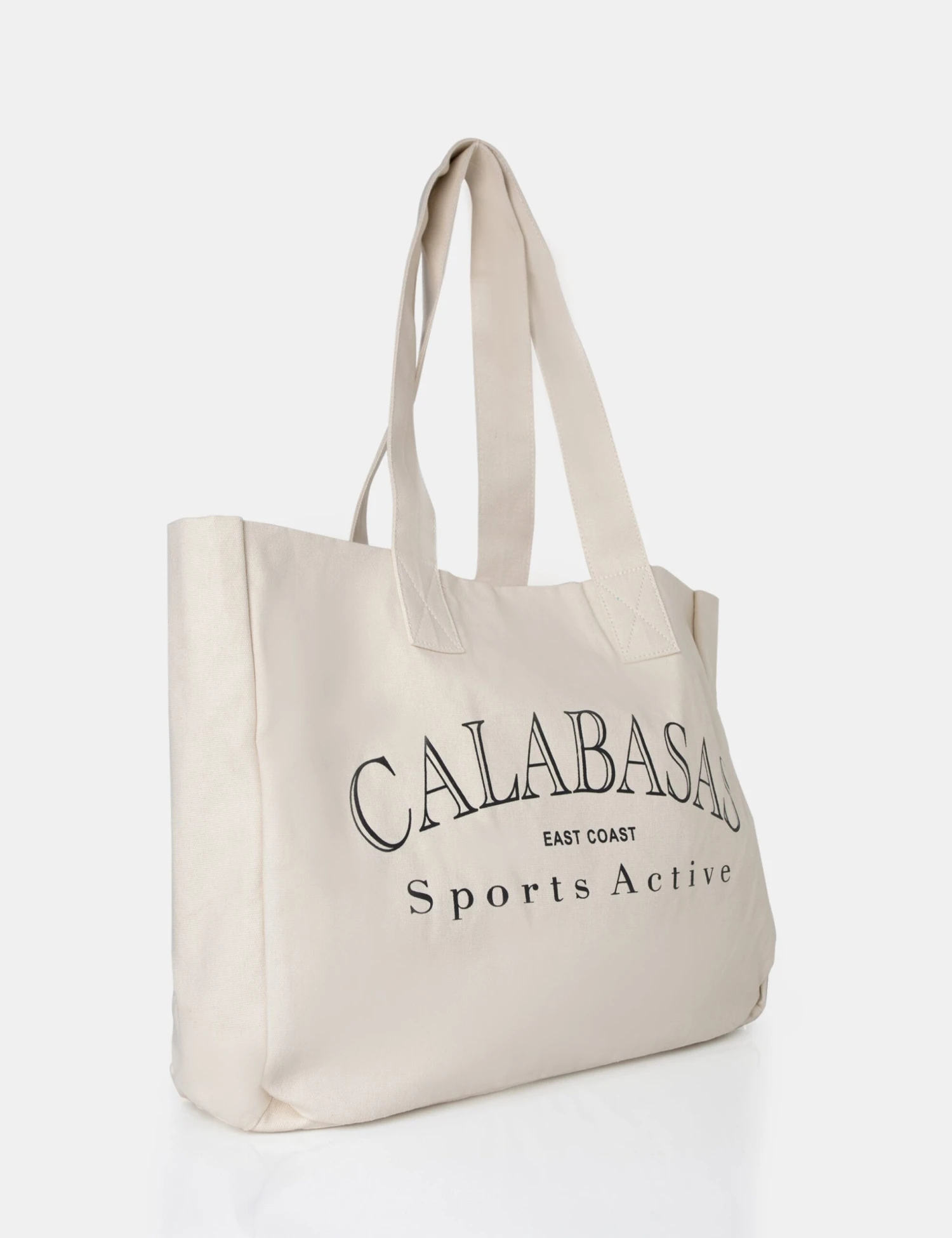 The Calabasas Oversized Off White Canvas Tote Bag 4 The Calabasas Oversized Off White Canvas Tote Bag - Image 2