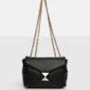 The Kenny Black PU Stud Shoulder Bag -LoafLuxe Shop 771A1475