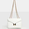 The Kenny White PU Stud Shoulder Bag -LoafLuxe Shop 771A1480