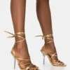 Nobu Gold Lace Up Round Toe Perspex Stiletto Heels 2 Nobu Gold Lace Up Round Toe Perspex Stiletto Heels -LoafLuxe Shop 771A1603