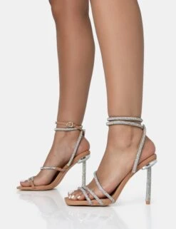 Clueless Nude Strappy Square Toe Diamante Heels 8 Clueless Nude Strappy Square Toe Diamante Heels -LoafLuxe Shop 771A1634