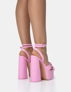 Leo Edition Wide Fit Baby Pink Patent Platform High Heels -LoafLuxe Shop 771A1667