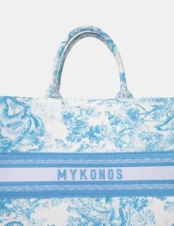 The Mykonos Baby Blue Oversized Canvas Tote Bag -LoafLuxe Shop 771A1780