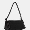 The Tate Black Woven Oblong Knotted Handle Shoulder Bag 1 The Tate Black Woven Oblong Knotted Handle Shoulder Bag -LoafLuxe Shop 771A1964