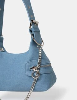 The Chain Blue Denim Shoulder Mini Bag -LoafLuxe Shop 771A1971