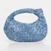 The Blame Denim Woven PU Knot Detail Mini Grab Bag -LoafLuxe Shop 771A1980copy