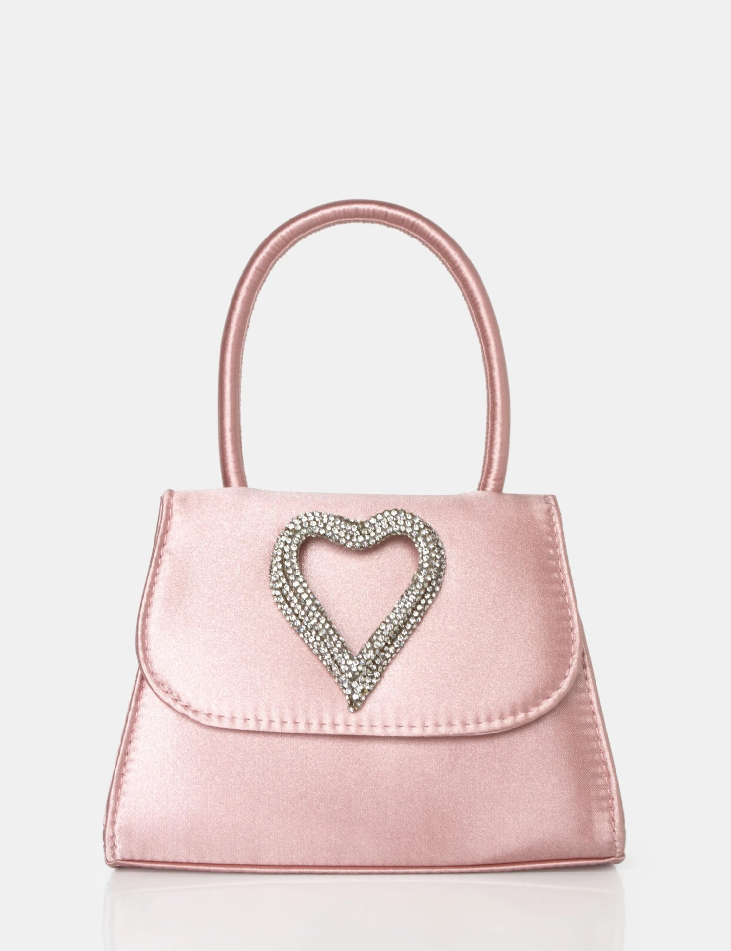The Heart Baby Pink Satin Mini Bag 3 The Heart Baby Pink Satin Mini Bag
