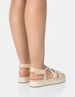 Duffy Wide Fit Ecru Rope Flat Dad Sandals -LoafLuxe Shop 771A2291 29071807 6141 4632 9ba8 7663f8c9eecc