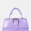 The Lisbon Lilac Croc Buckle Cross Body Bag -LoafLuxe Shop 771A2380
