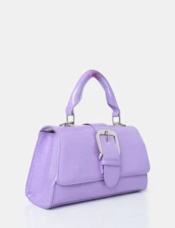The Lisbon Lilac Croc Buckle Cross Body Bag -LoafLuxe Shop 771A2382