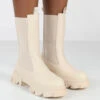 Boston Bone Pu Wide Fit Platform Calf High Chunky Sole Boots -LoafLuxe Shop 771A2405