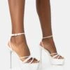 Afterhours White Patent Strappy Platform Square Toe Stiletto Heels -LoafLuxe Shop 771A2431copy1